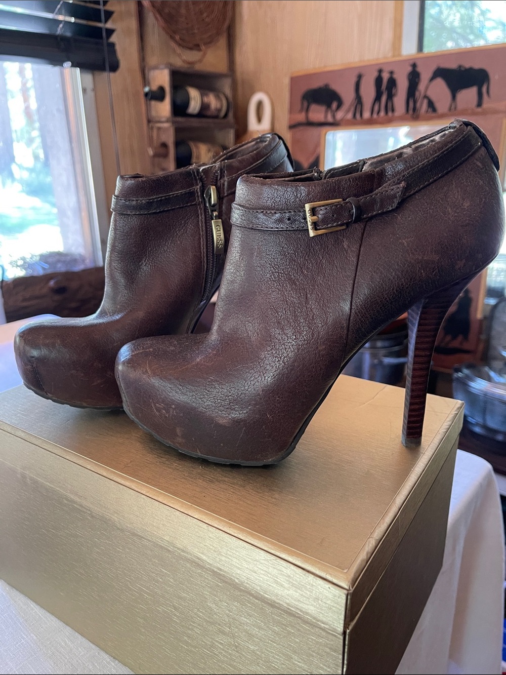 Guess platform stiletto heels size 7